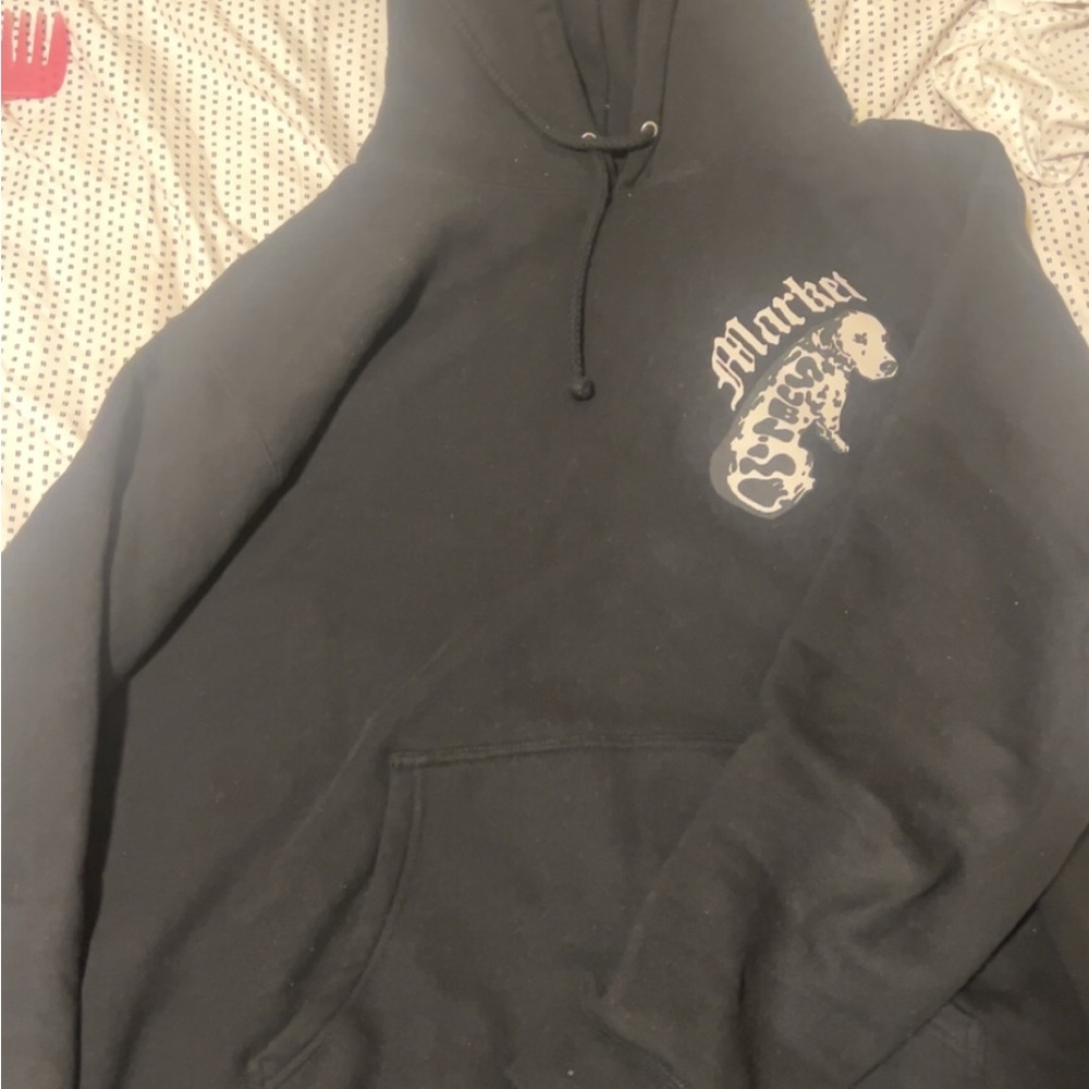 Black Hoodie with Graphic Print